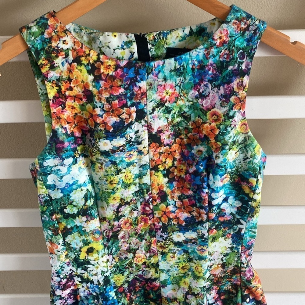 ZARA Floral Botanical Tulip Bloggers Celeb Fave Dress Olivia Palermo X Small - Picture 5 of 15